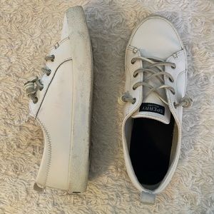 Vintage White Sperry Slip-On Shoes